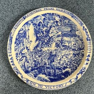 Remember Pearl Harbor 10.5” Vernon Kilns Commemorative Plate